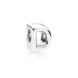 925 Sterling Silver A-Z Alphabet Letter Charms for Snake Bracelets DIY Jewelry