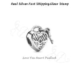 925 Silver Angel Wings Heart Dangles for Bracelets DIY Charms