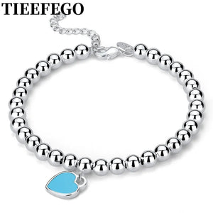 925 Silver Heart Bracelet for Women - Elegant Stylish Jewelry