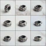 925 Silver Plunger Fixed Beads for European Troll Bracelet Jewelry