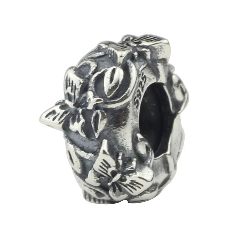925 Silver Butterfly Garden Stopper Beads for European Bracelet