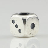 925 Sterling Silver Lucky Dice Charm for European Troll Bracelet
