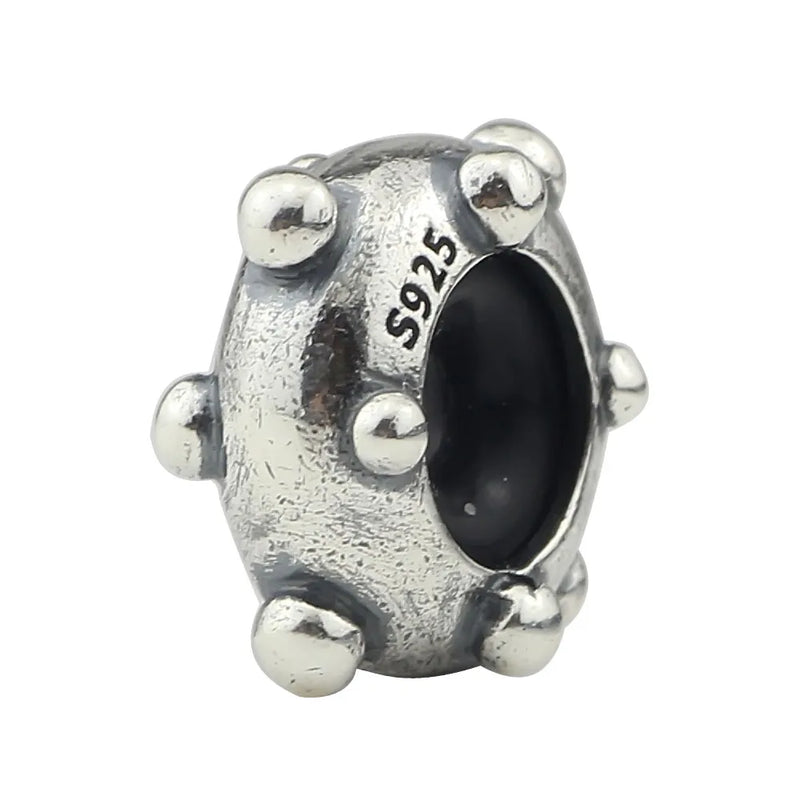 925 Silver Beads Charm Dot Ball Plunger Beads Stopper European Troll Bracelet