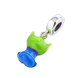 925 Sterling Silver Alien Charm Beads Enamel Cartoon Charms for Jewelry Making