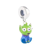 925 Sterling Silver Alien Charm Beads Enamel Cartoon Charms for Jewelry Making
