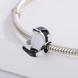 Baby Shark Enamel Silver Beads Charms for Jewelry Making