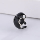 Baby Shark Enamel Silver Beads Charms for Jewelry Making