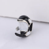 Baby Shark Enamel Silver Beads Charms for Jewelry Making