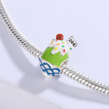 925 Sterling Silver Enamel Cartoon Beads Charms for Jewelry Making