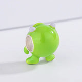 925 Silver Enamel Green-Haired Monocular Charms for Jewelry Making