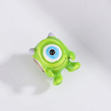 925 Silver Enamel Green-Haired Monocular Charms for Jewelry Making