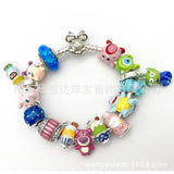 925 Silver Enamel Cartoon Old Man Charm Beads for Jewelry Making