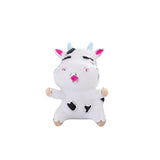925 Silver Pink Cow Charm Enamel Cartoon Beads for Jewelry Making