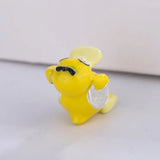 925 Silver Enamel Cartoon Duck Charm Beads for Jewelry Making