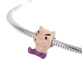 925 Silver Pig Bead Charm for Jewelry Making