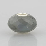 925 Silver Charm Bead Natural Labradorite Stone for European Bracelet