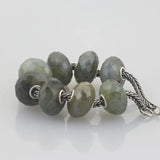 925 Silver Charm Bead Natural Labradorite Stone for European Bracelet
