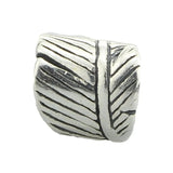 925 Silver Feather Charm Beads for European Troll Bracelet