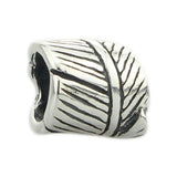 925 Silver Feather Charm Beads for European Troll Bracelet