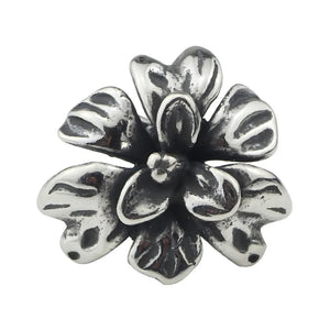 925 Sterling Silver Flower-De-Luce Beads Charm