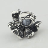 925 Sterling Silver Flower-De-Luce Beads Charm