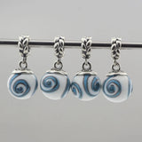 925 Silver Infinite Glass Bead Charm Pendant for European Troll Bracelet
