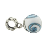 925 Silver Infinite Glass Bead Charm Pendant for European Troll Bracelet