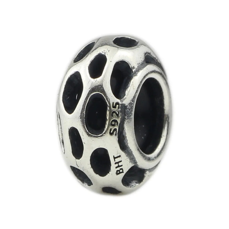 925 Silver Honeycomb Beads Charm for European Bracelet