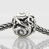 925 Silver Whorl Buddha Beads for European Bracelet Jewelry