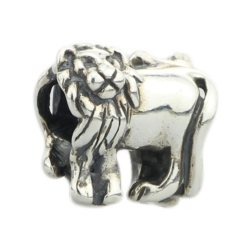 925 Silver Lion Charm Bead for European Bracelet