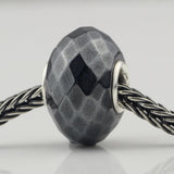 925 Silver Charm Bead Natural Iron Stone European Troll Bracelet Jewelry