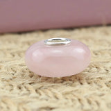 925 Silver Charm Pink Crystal Bead for Troll 3.0mm Bracelet