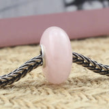 925 Silver Charm Pink Crystal Bead for Troll 3.0mm Bracelet