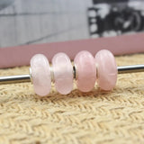 925 Silver Charm Pink Crystal Bead for Troll 3.0mm Bracelet