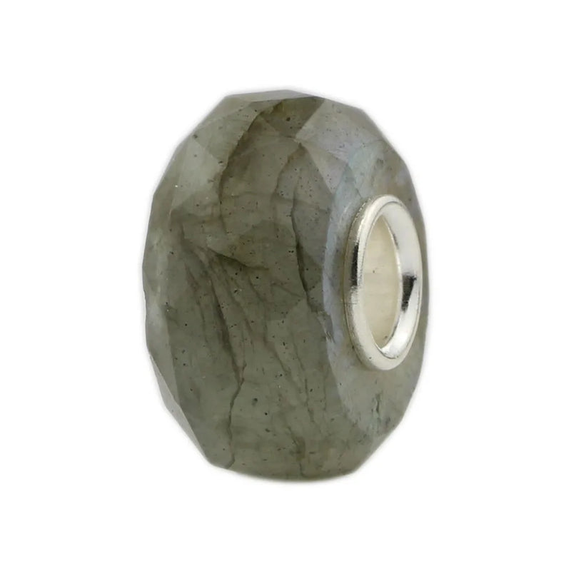 925 Silver Charm Natural Labradorite Beads for European Bracelet