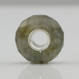 925 Silver Charm Natural Labradorite Beads for European Bracelet