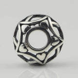925 Silver Beads Charm Pearl of Love Peace for European Troll 3.0mm Bracelet