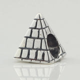 925 Silver Pyramid Beads European Charm Bracelet Jewelry