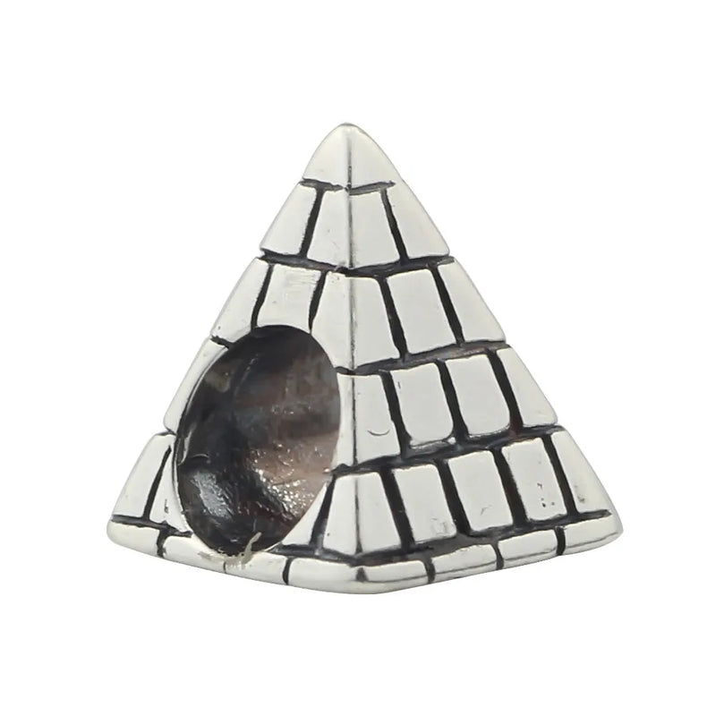 925 Silver Pyramid Beads European Charm Bracelet Jewelry