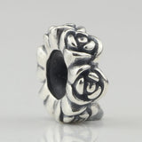 925 Silver Charm Beads Rose Stopper Bracelet for Troll 3.0mm