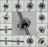 925 Silver Beads Charm Plunger Spacer Bead Stopper for European Troll Bracelet