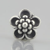 925 Silver Water Lily Flower Bead Charm European Troll Bracelet Jewelry