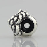 925 Silver Water Lily Flower Bead Charm European Troll Bracelet Jewelry