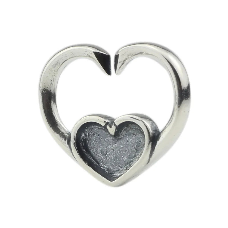 925 Silver Beads Charm X Buckle Heart Buckle Fit Euro Troll Bracelet