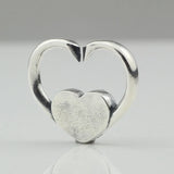 925 Silver Beads Charm X Buckle Heart Buckle Fit Euro Troll Bracelet