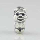 925 Silver Zodiac Pig Charm Bead for European Troll Bracelet Jewelry