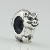 925 Silver Zodiac Pig Charm Bead for European Troll Bracelet Jewelry