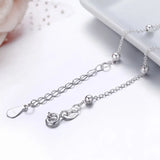 925 Silver Cross Chain Anklet Foot Bracelet for Women