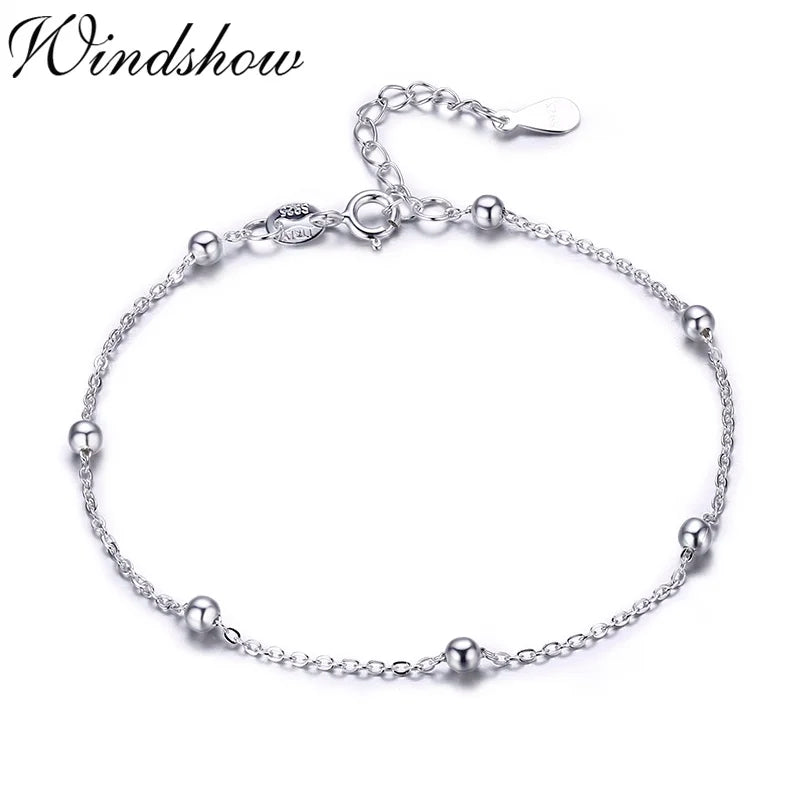925 Silver Cross Chain Anklet Foot Bracelet for Women