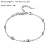 925 Silver Cross Chain Anklet Foot Bracelet for Women